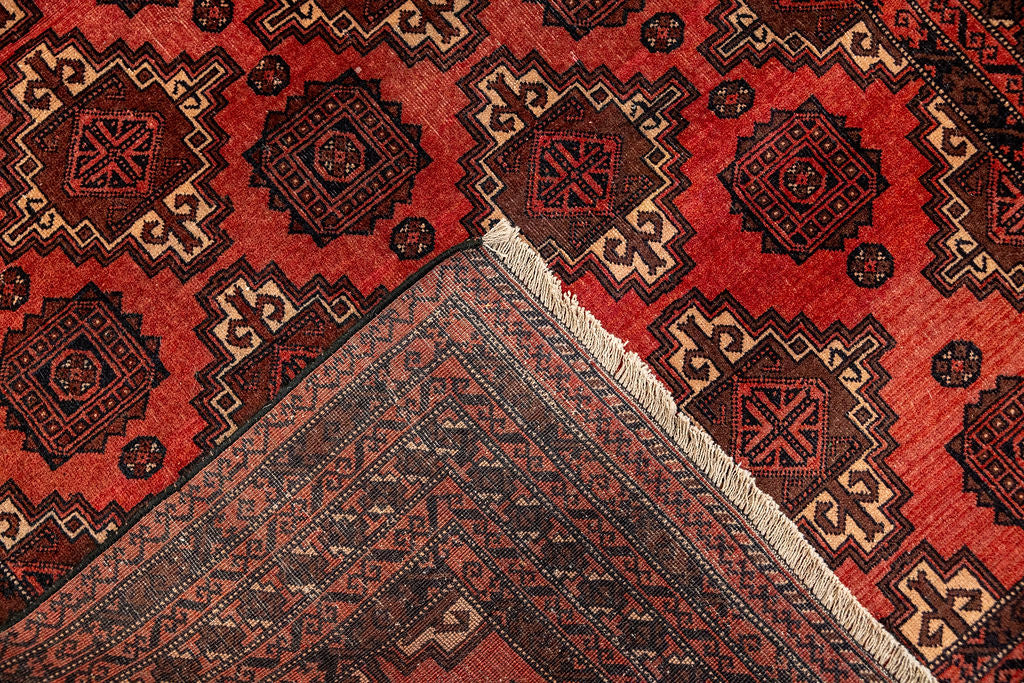 vintage Persian Turkoman Wool Rug 205cm x 120cm