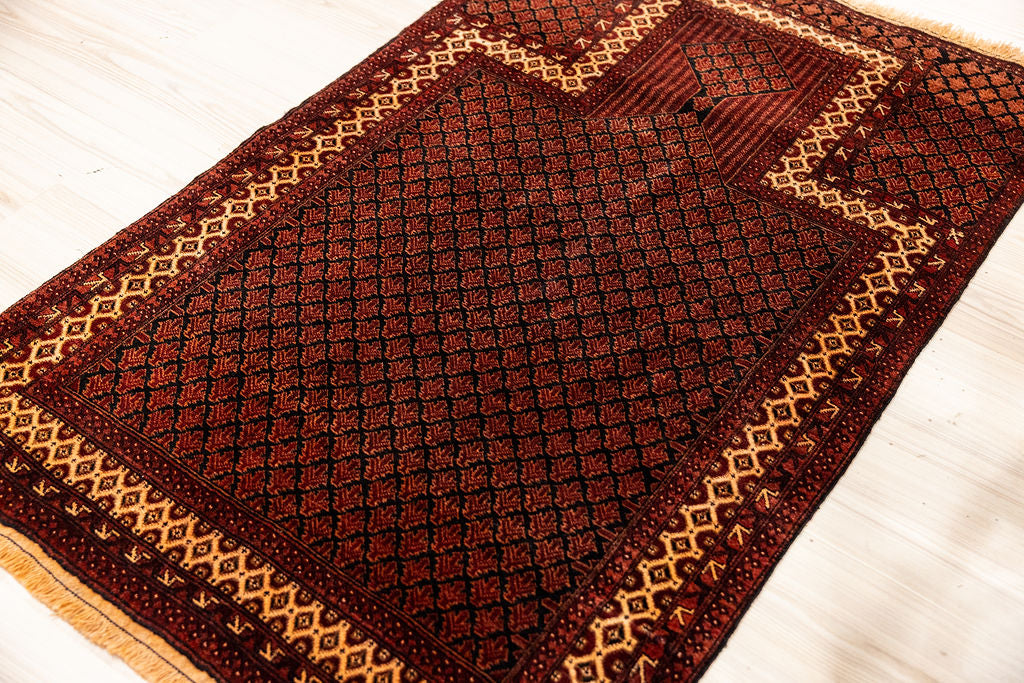 Vintage Persian Baluchi Wool Rug 155cm x 98cm