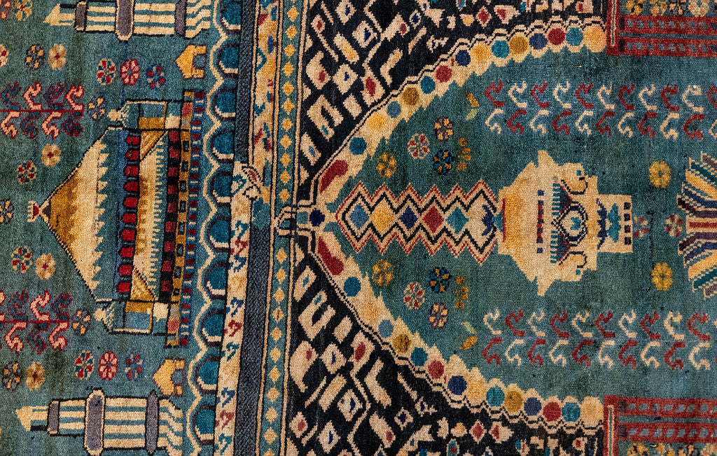 Fine Afghan Prayer Design Wool Rug 127cm x 90cm