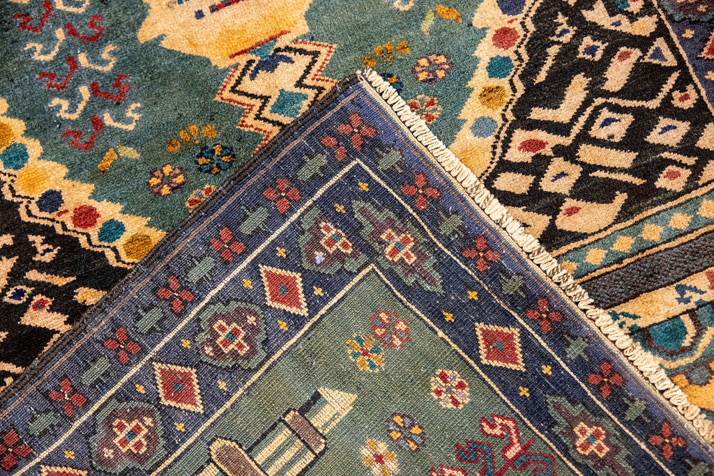 Fine Afghan Prayer Design Wool Rug 127cm x 90cm