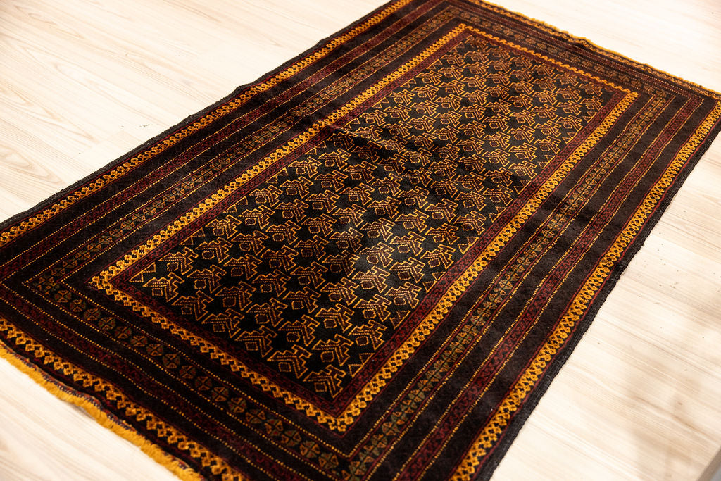 Vintage Persian Baluchi Wool Rug 183cm x 103cm