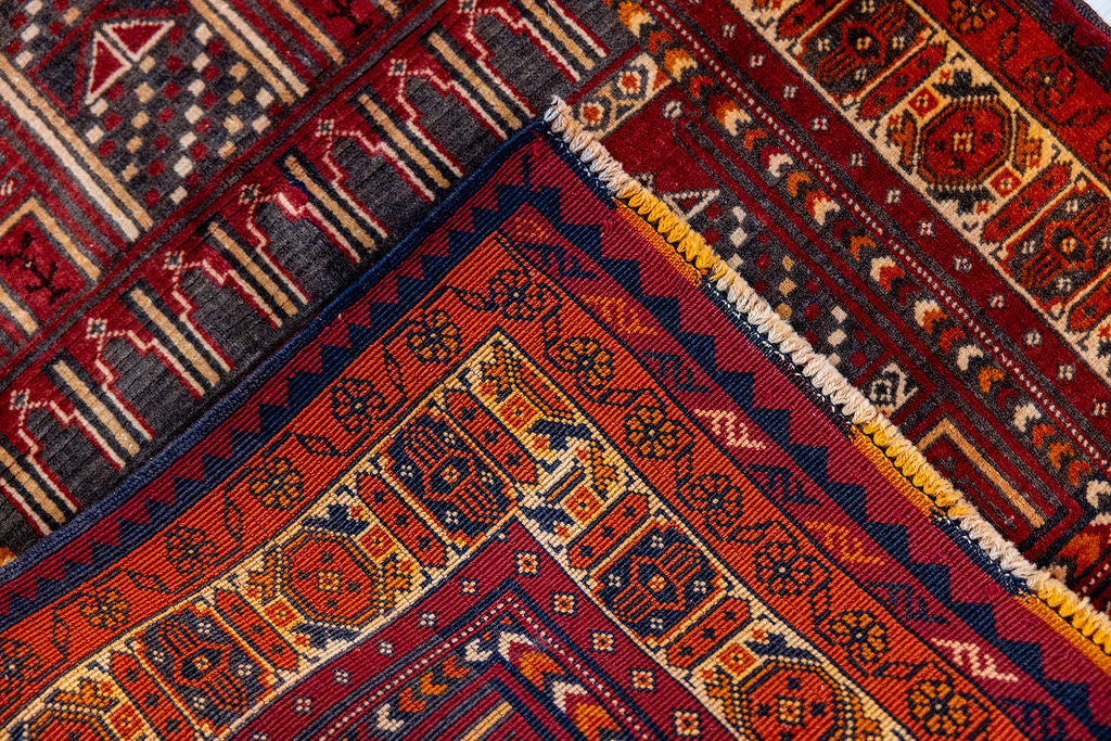 Semi-Antique Persian Baluchi Wool Rug 118cm x 74cm
