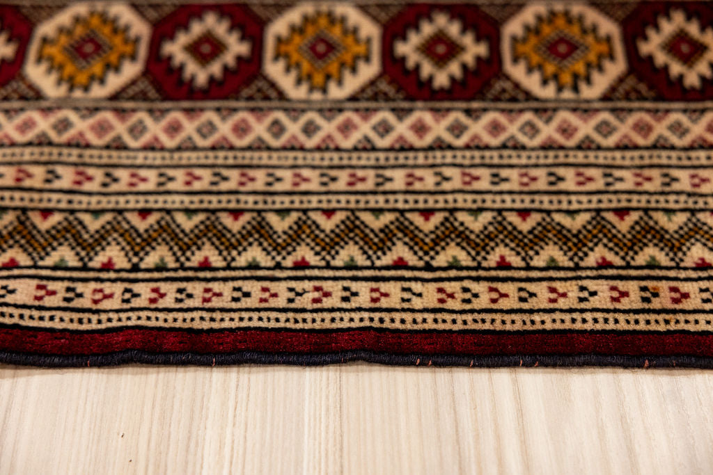 Green Rare Persian Turkoman Wool Rug 173cm x 130cm