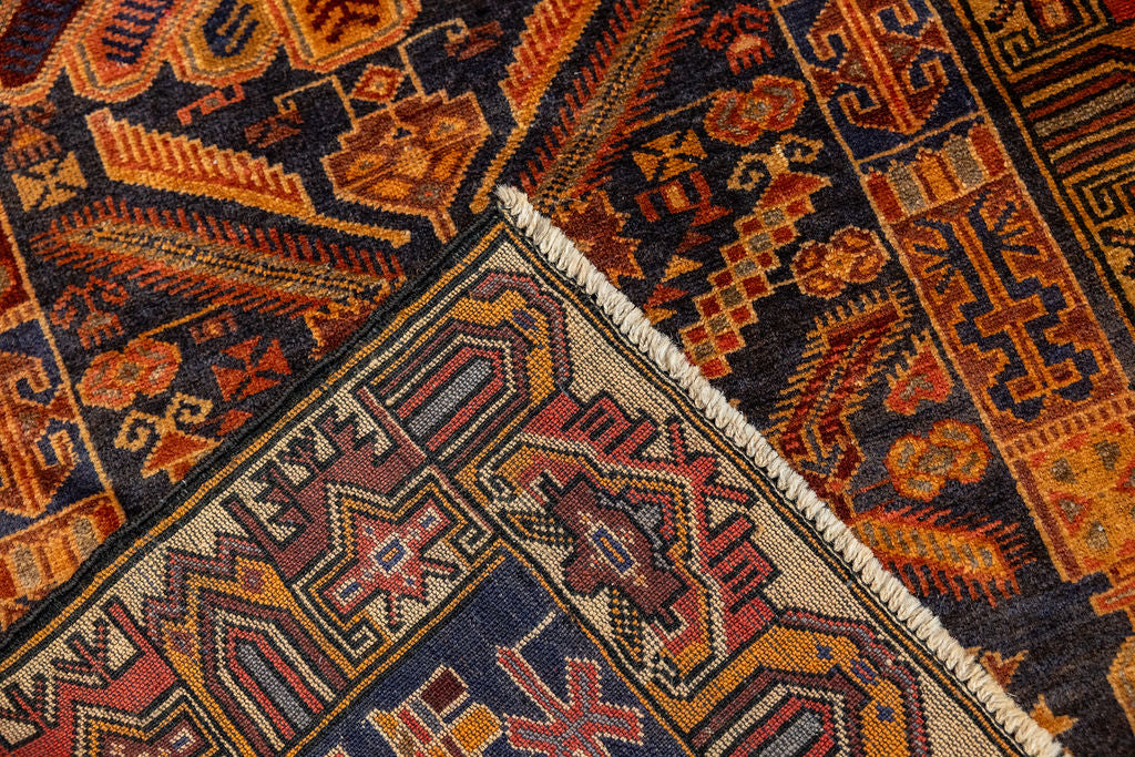Vintage c.1980's Persian Baluchi Wool Rug 135cm x 95cm