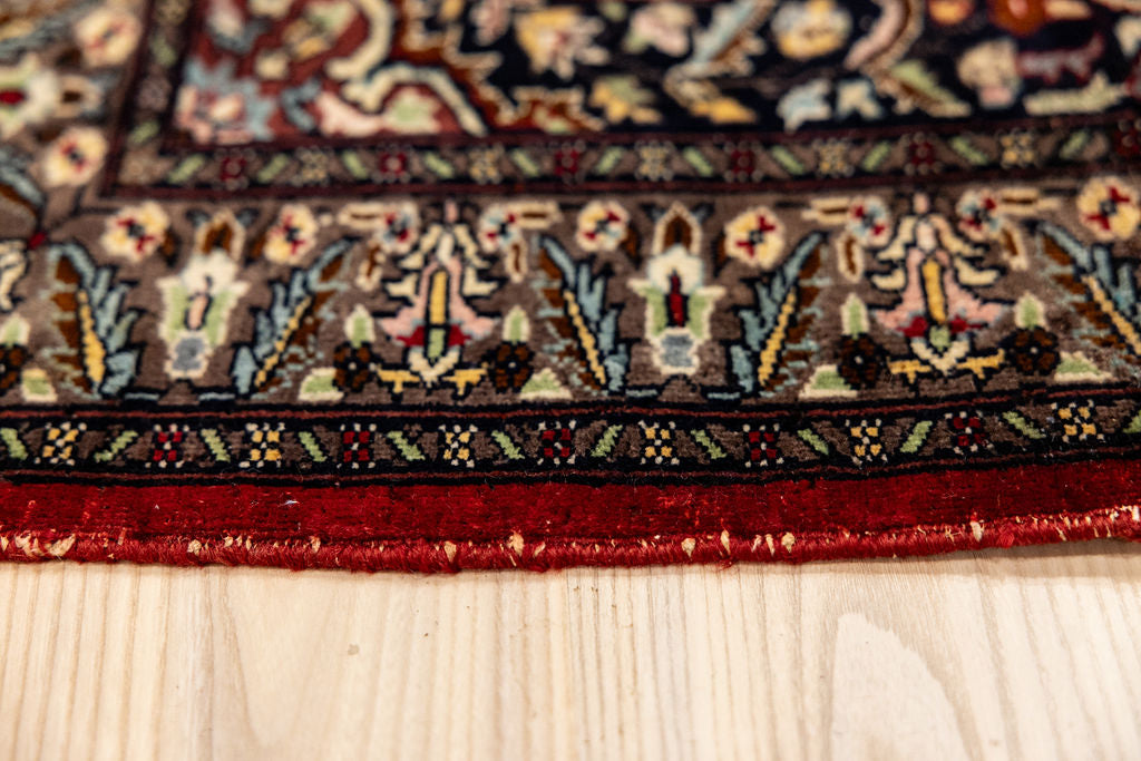 Red Persian Kashan Wool Rug 111cm x 78cm