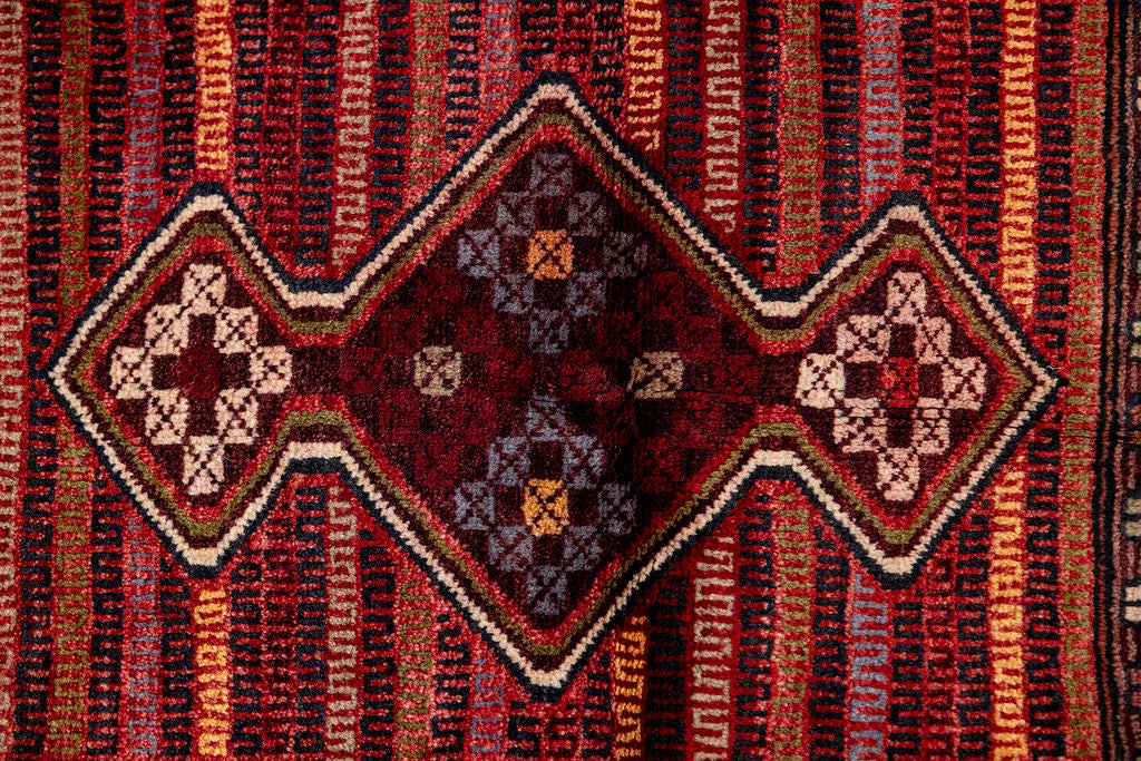 Red Persian Baluchi Wool Rug 130cm x 80cm