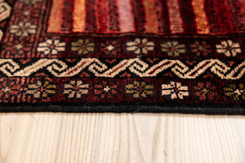 Red Persian Baluchi Wool Rug 130cm x 80cm