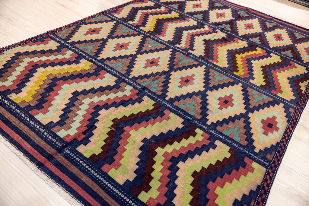 Multicolour Vintage Persian Wool Kilim 288cm x 185cm