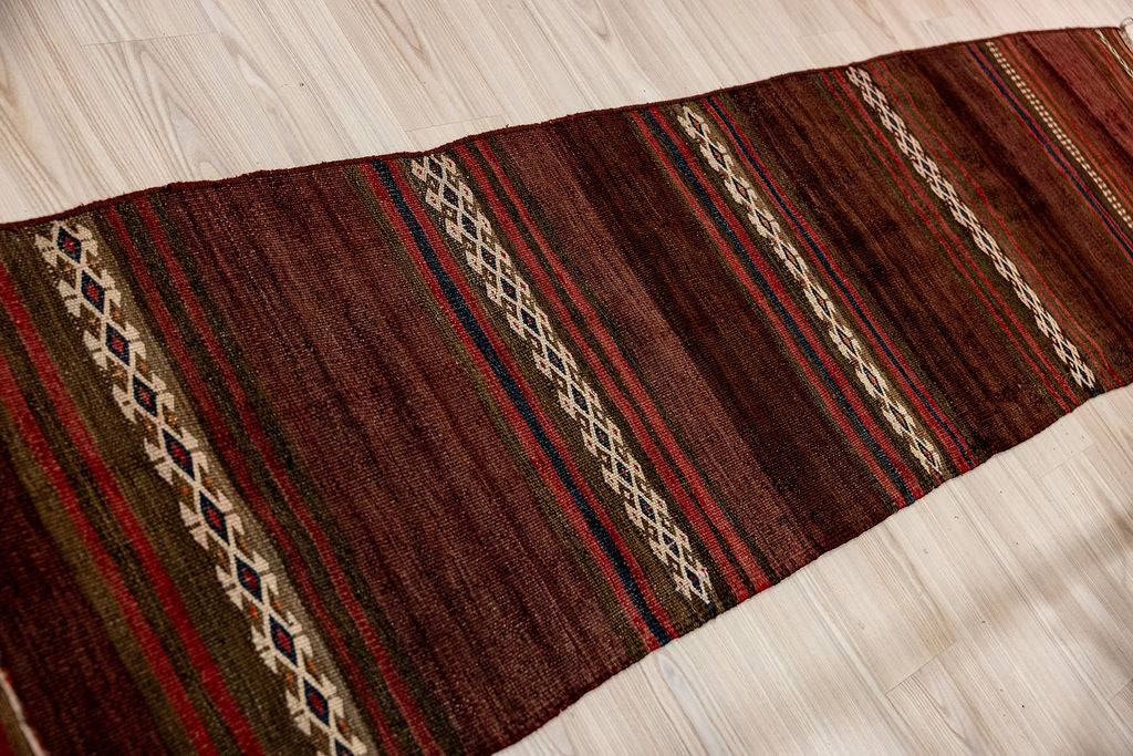 Vintage c.1970's Persian Wool Kilim Runner 310cm x 64cm