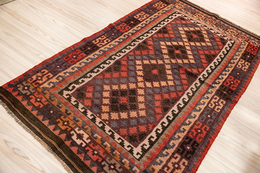 Vintage Persian Wool Kilim 190cm x 105cm