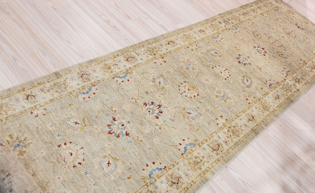 Muted Afghan Chobi Wool Runner 330cm x 82cm
