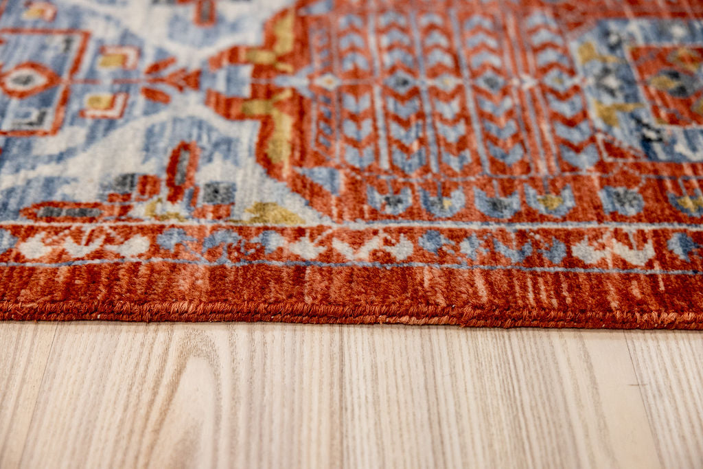 Burnt Orange Afghan Mamluk Chobi Wool Rug 306cm x 244cm