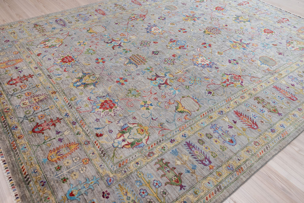 Light Grey Afghan Sultani Chobi Wool Rug 316cm x 249cm
