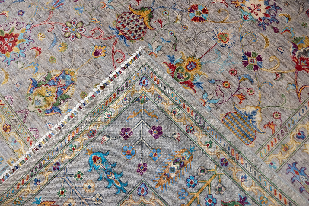 Light Grey Afghan Sultani Chobi Wool Rug 316cm x 249cm