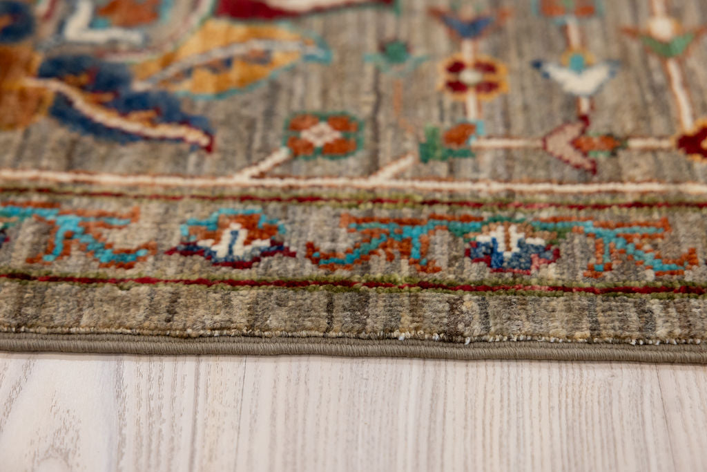 Taupe Afghan Sultani Chobi Wool Rug 298cm x 252cm