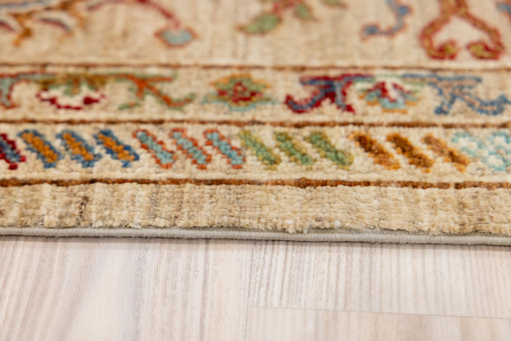 Fawn XL Afghan Sultani Chobi Wool Rug 388cm x 304cm