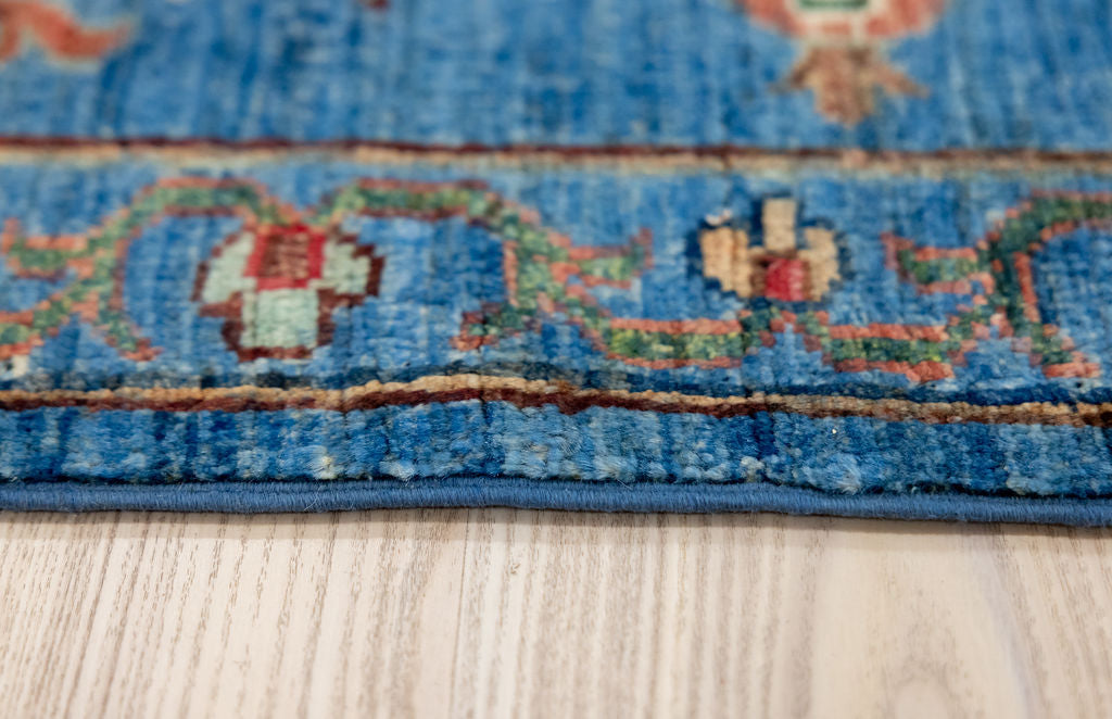 Blue Afghan Sultani Chobi Wool Rug 298cm x 247cm