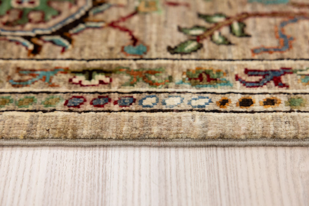 Fawn Afghan Sultani Chobi Wool Rug 295cm x 243cm