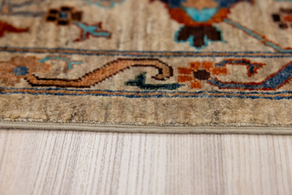 Fawn Afghan Sultani Chobi Wool Rug 355cm x 276cm