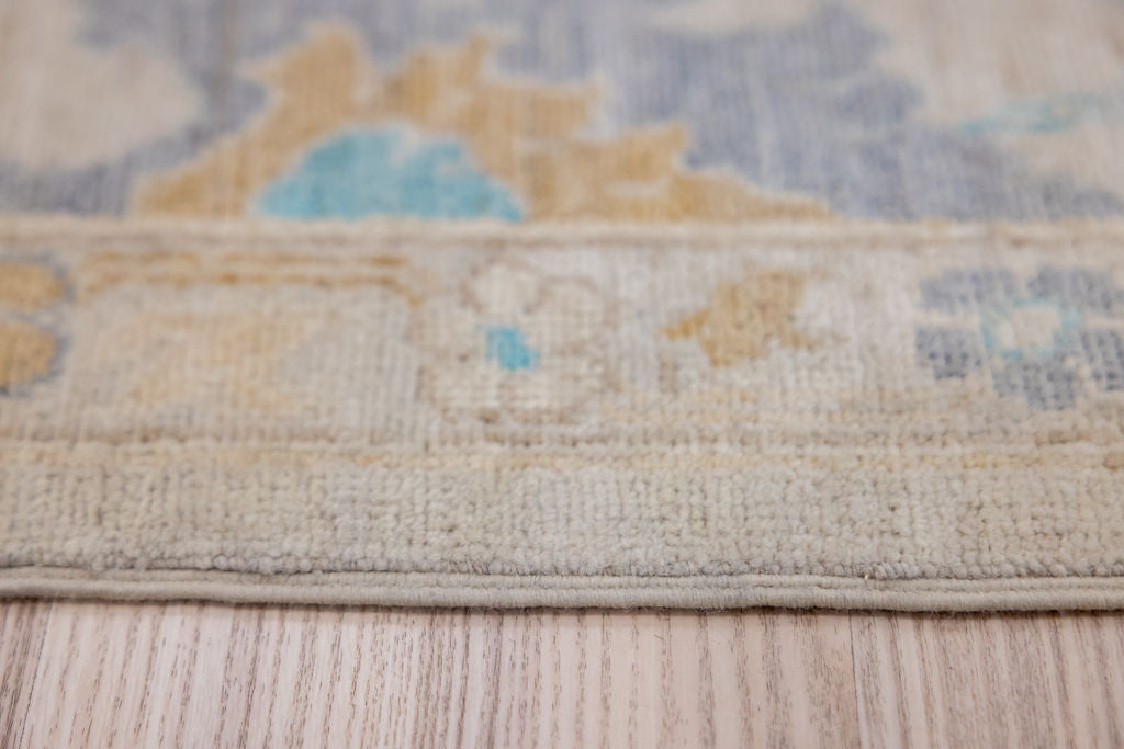 Cream Muted Afghan Chobi Wool Rug 352cm x 275cm