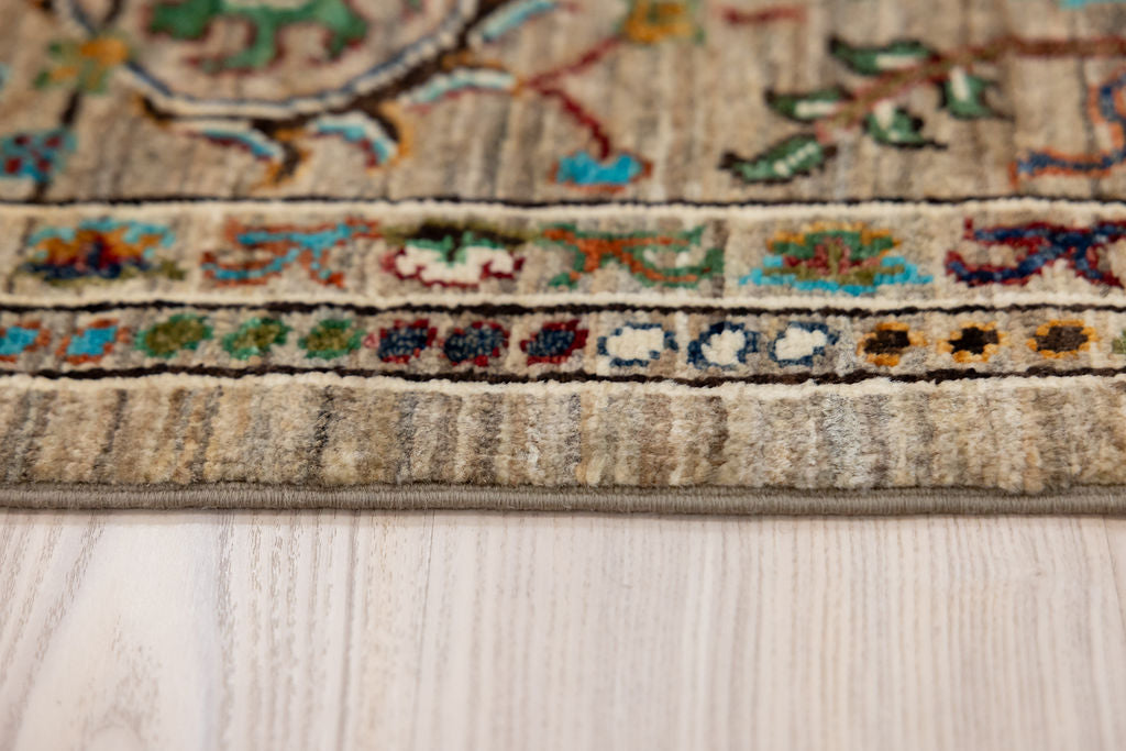 Fawn Afghan Sultani Chobi Wool Rug 294cm x 250cm