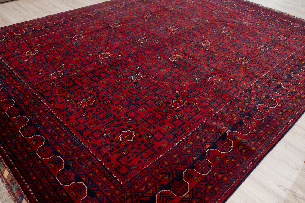 Red Fine Afghan Kundus Wool Rug 338cm x 250cm