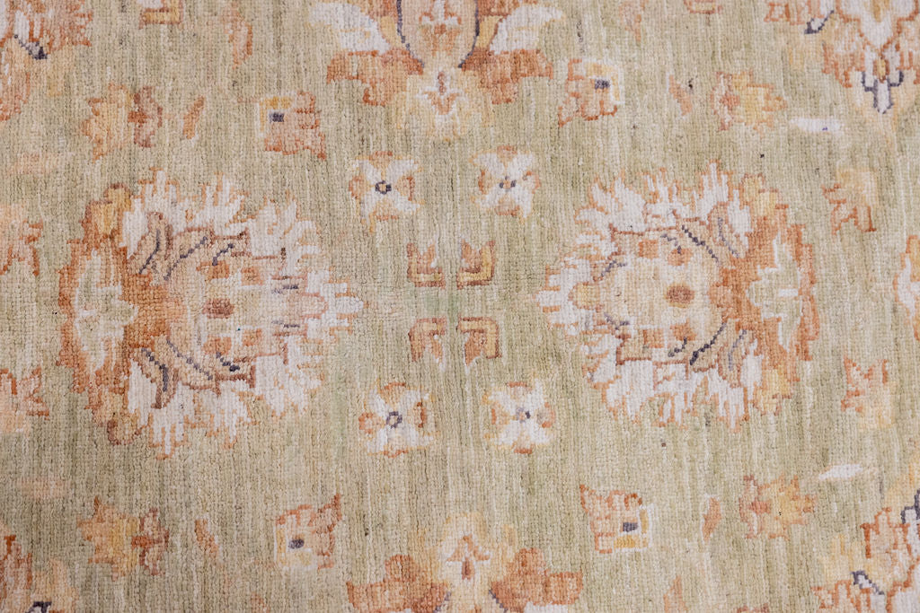 Muted Green Afghan Chobi Wool Rug 190cm x 150cm