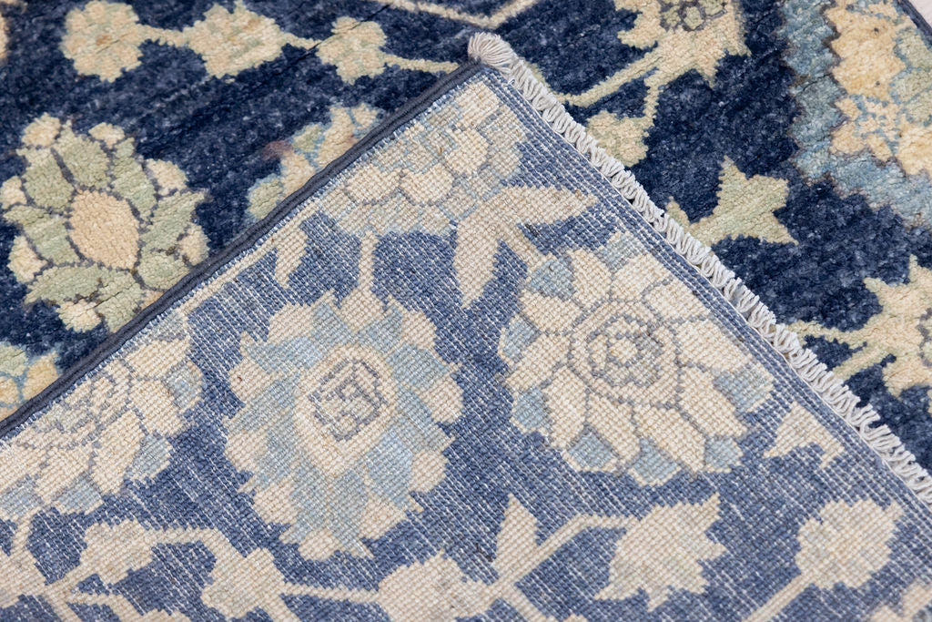 Blue Afghan Chobi Wool Runner 318cm x 80cm