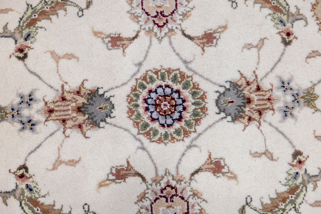 Cream Nain Jaipur Silk n Wool Rug 159cm x 97cm