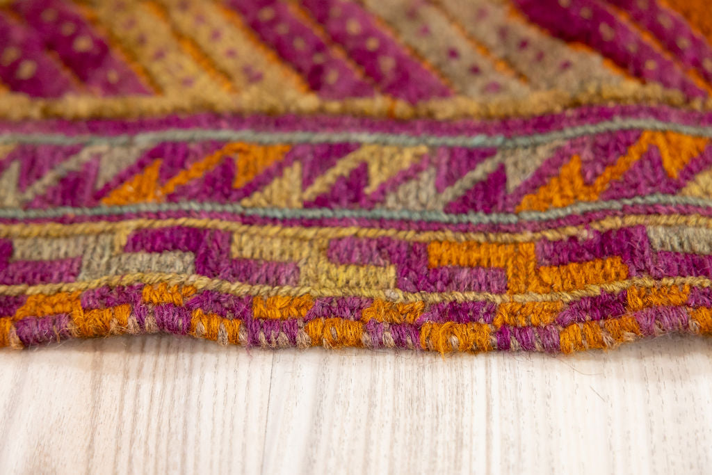 Multicolour Persian Meshwani Wool Runner 380cm x 81cm