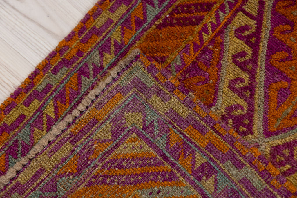 Multicolour Persian Meshwani Wool Runner 380cm x 81cm