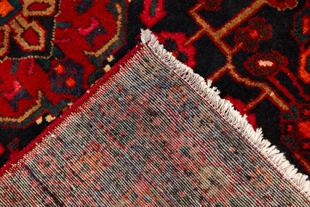 Dark Red Persian Hamadan Wool Rug 217cm x 140cm