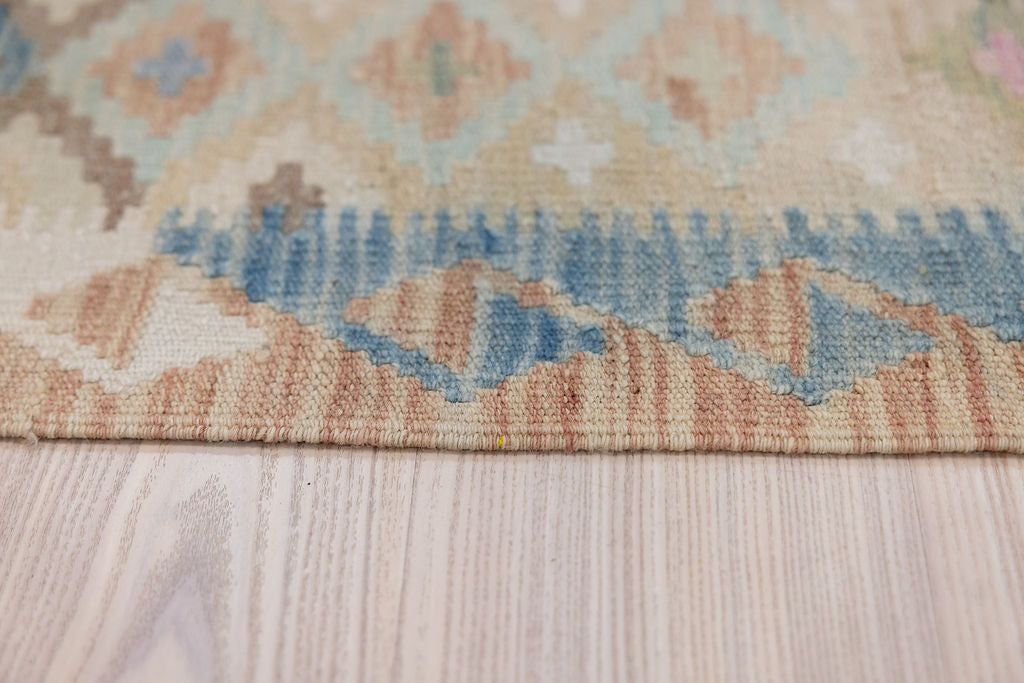 Muted Afghan Boho Wool Kilim 317cm x 207cm