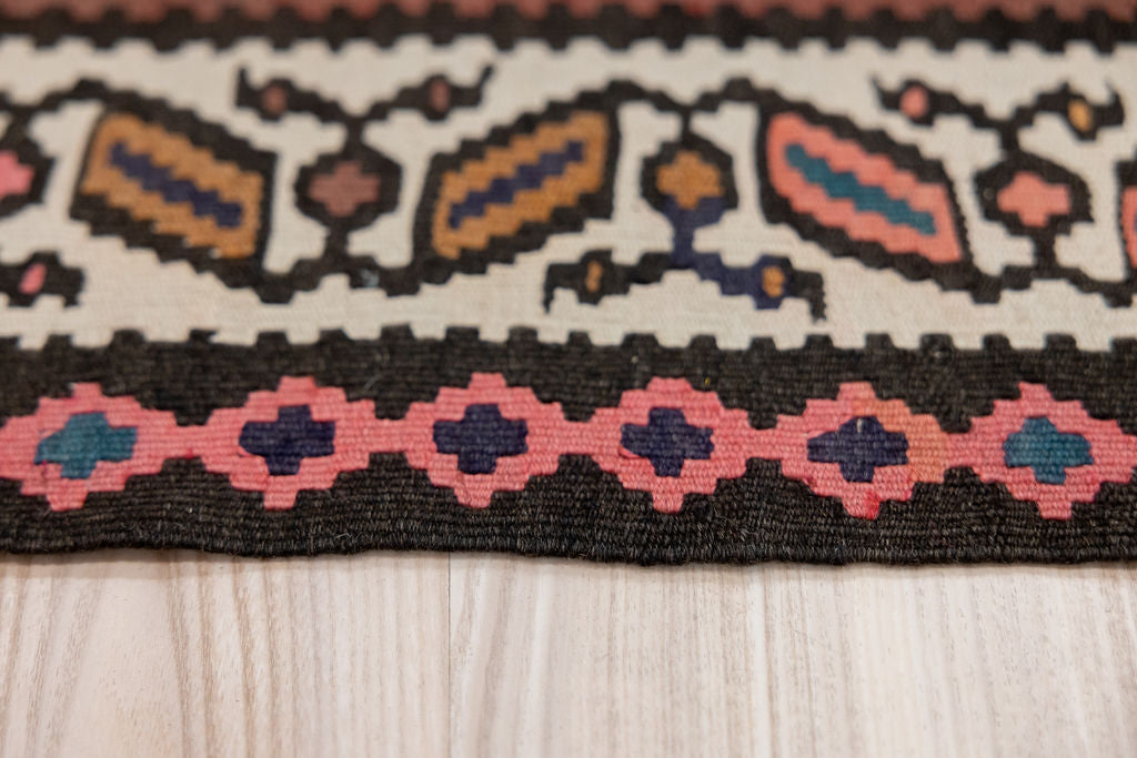 Light Pink c.1970's Turkish Wool Kilim 295cm x 166cm