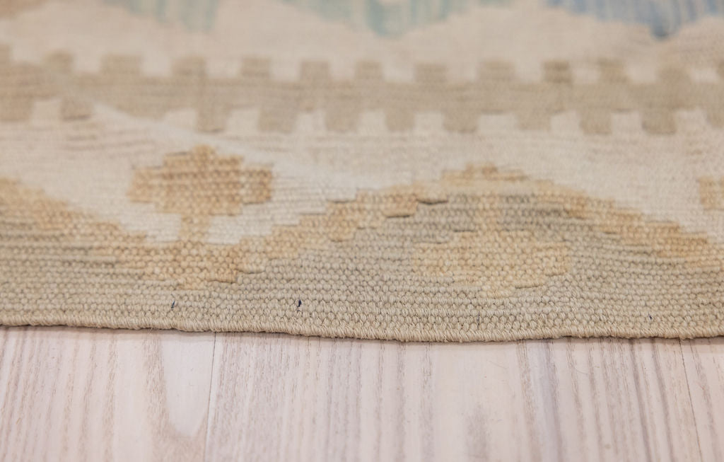 Muted XL Boho Afghan Wool Kilim 396cm x 299cm