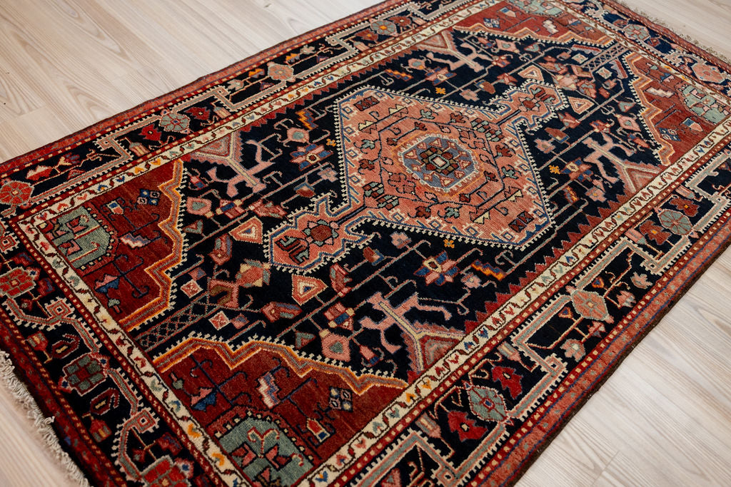 Vintage c.1970's Persian Hamadan Wool Rug 200cm x 116cm