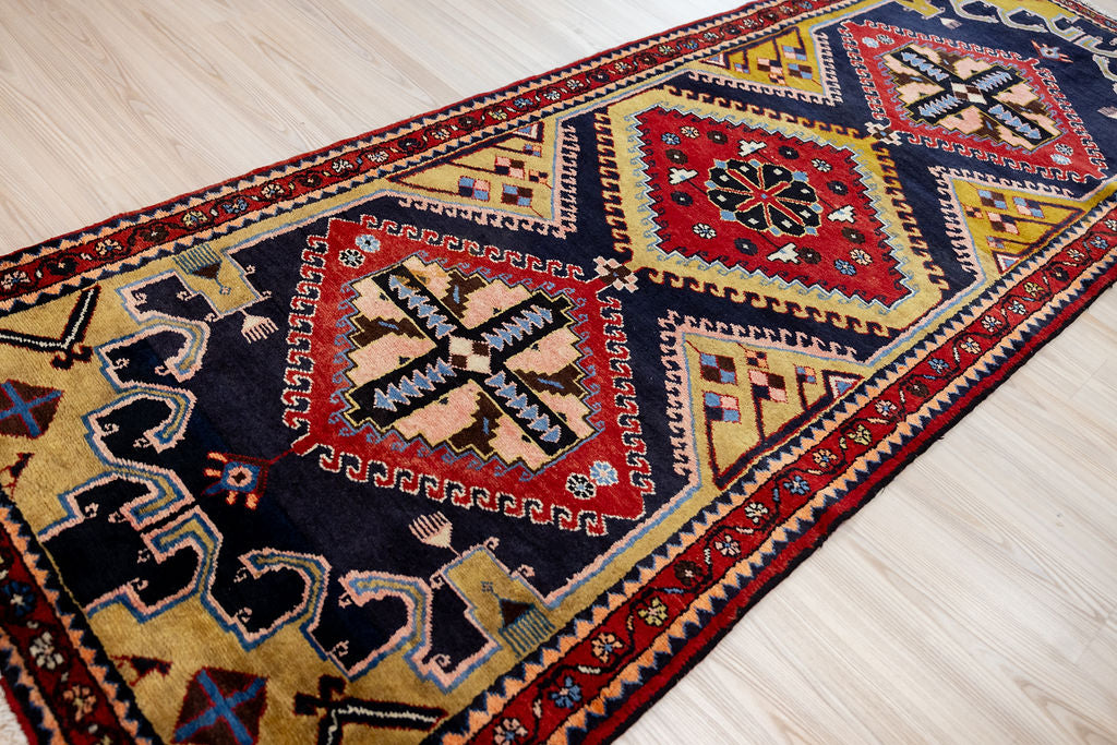 Vintage Persian Hamadan Wool Runner 310cm x 112cm