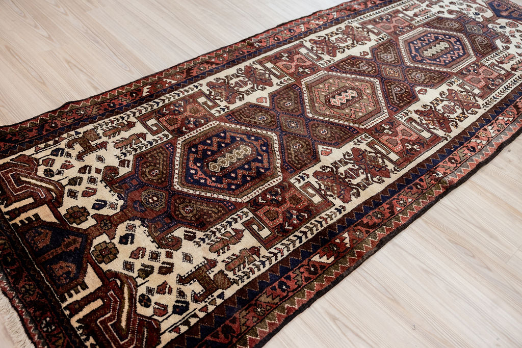 Vintage Persian Hamadan Wool Runner 298cm x 109cm