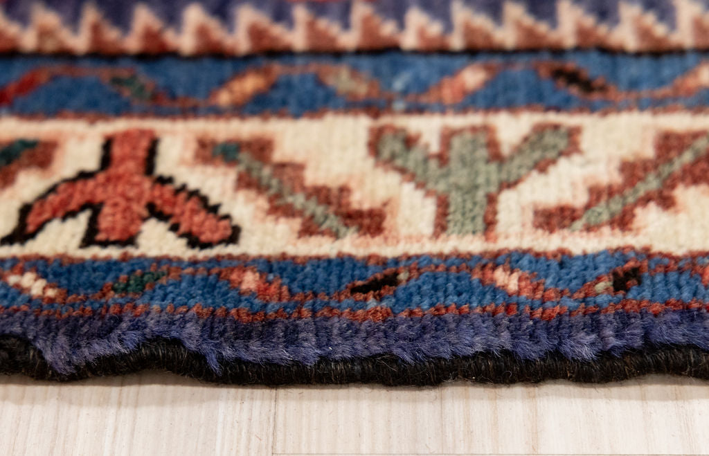 Navy Vintage Persian Hamadan Wool Runner 295cm x 110cm