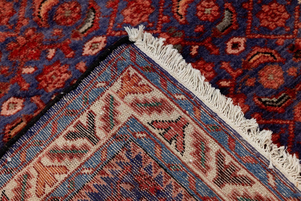 Navy Vintage Persian Hamadan Wool Runner 295cm x 110cm