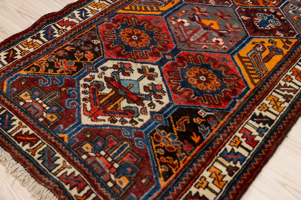 Vintage Persian Hamadan Wool Runner 287cm x 118cm