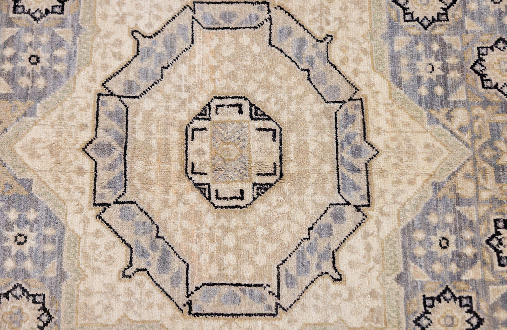 Muted Mamluk Afghan Chobi Wool Rug 154cm x 102cm