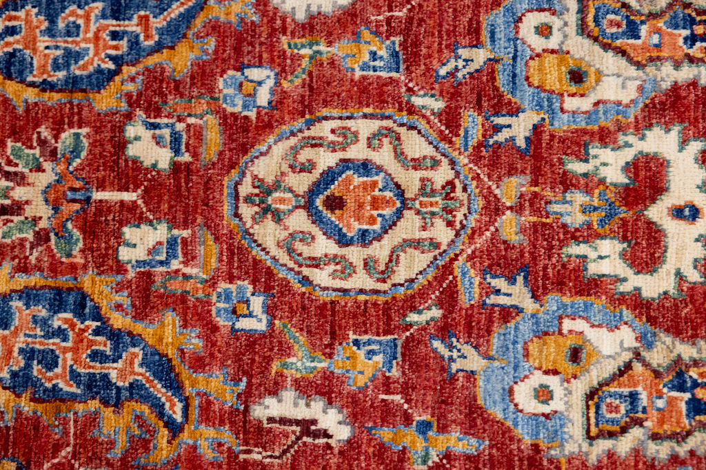 Red Afghan Chobi Wool Rug 169cm x 95cm