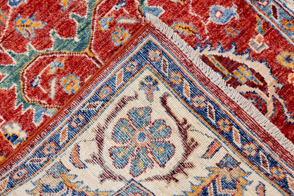 Red Afghan Chobi Wool Rug 169cm x 95cm