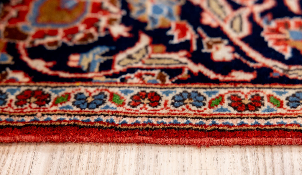 Red Persian Kashan Wool Rug 245cm x 142cm