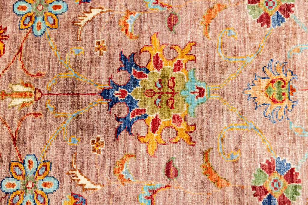 Tea Rose Afghan Sultani Chobi Wool Rug 205cm x 151cm