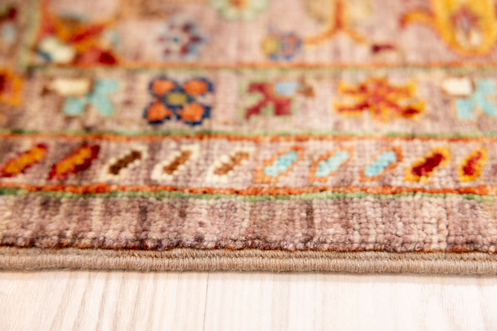 Tea Rose Afghan Sultani Chobi Wool Rug 205cm x 151cm