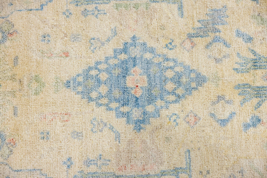 Muted Blue Afghan Chobi Wool Rug 178cm x 118cm