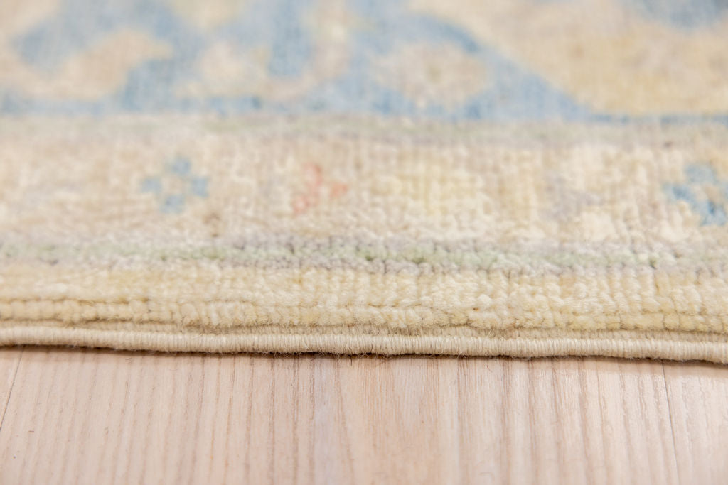 Muted Blue Afghan Chobi Wool Rug 178cm x 118cm