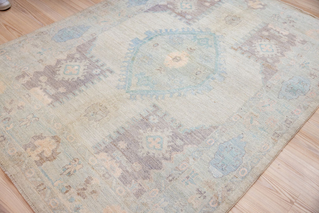 Muted Afghan Chobi Wool Rug 205cm x 149cm
